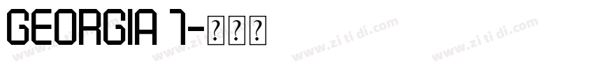 Georgia 1字体转换